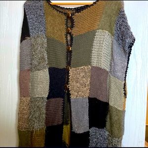 Patchwork long vest / vintage
